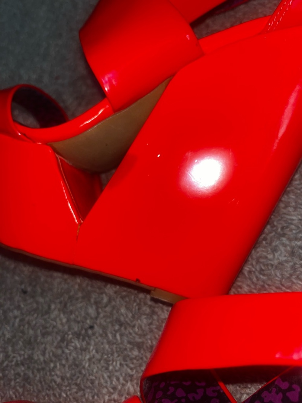 Jessica Simpson Red/Orange Wedges with Ankle Strap - Picture 14 of 16